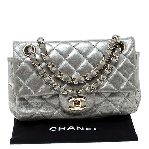 silver chanel handbag|Chanel silver tone hardware handbags.